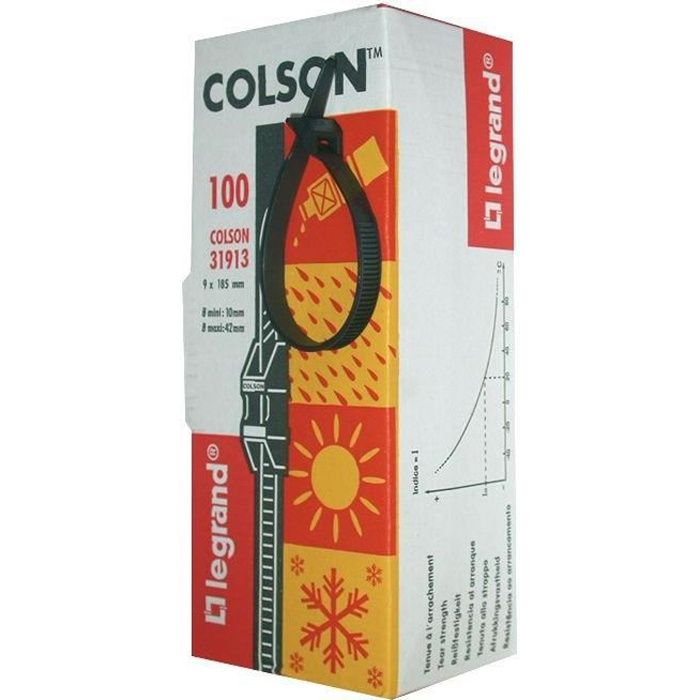 Collier COLSON noir 9 x 185 mm - IDK