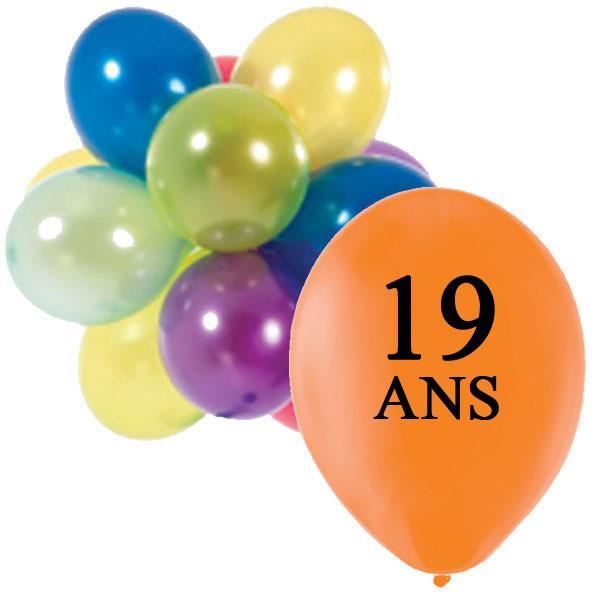10 Ballons De Baudruche Anniversaire 19 Ans Cdiscount Maison