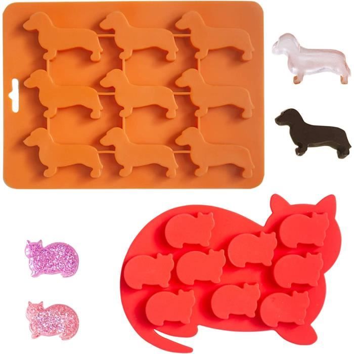 Moule à Glaçons En Silicone Kawaii, Ours, Chien, Chocolat, Café, Lait