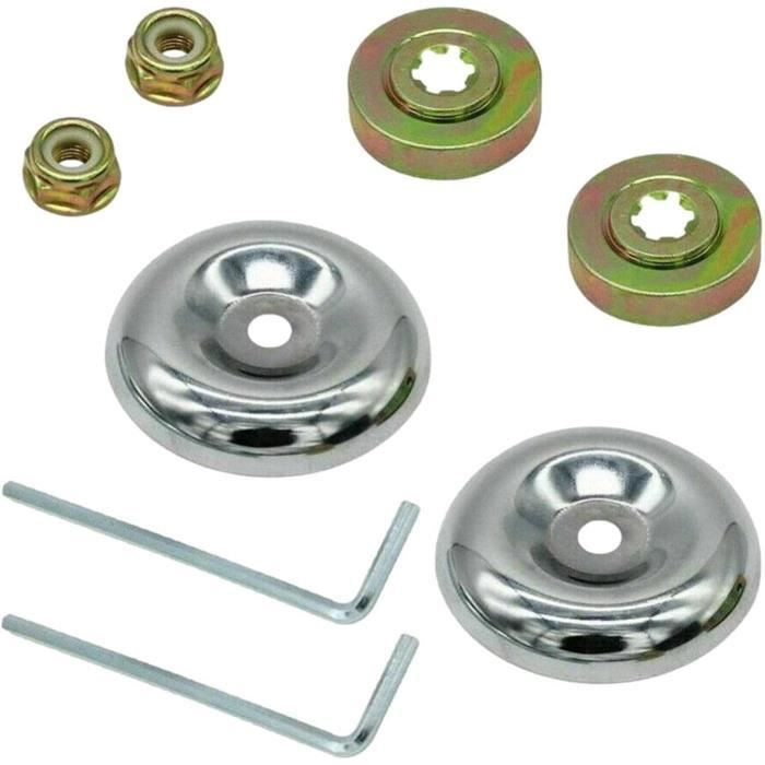 Kit Réparation Débroussailleuse 5 Pièces - Écrous Métalliques, Plaques Fixation & Adaptateur Lames Tondeuse - Universel