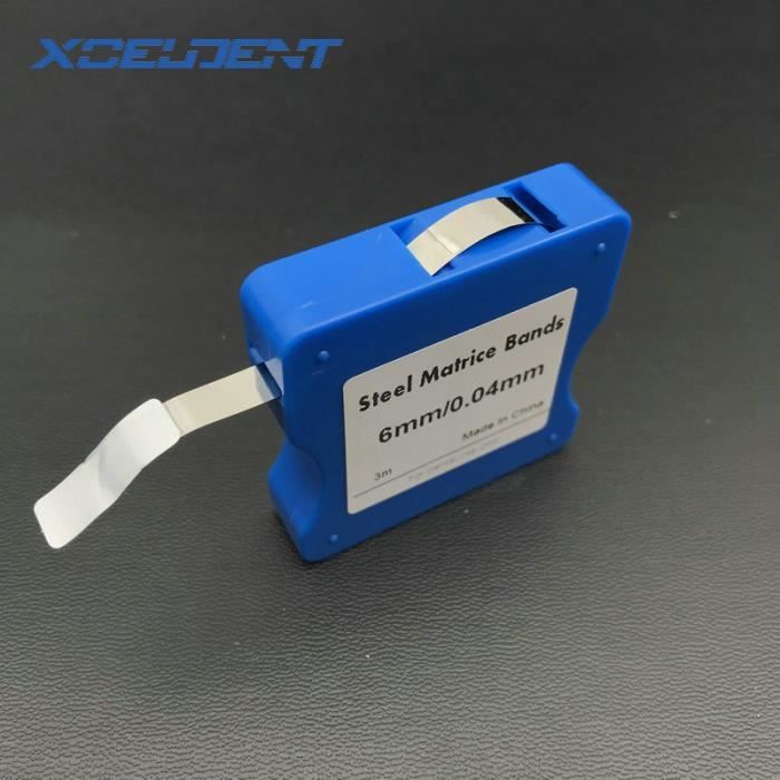 Bandes Matricielles Dentaires Droites Medicom - Acier Inoxydable, Largeur 6 Mm, Boîte De 50