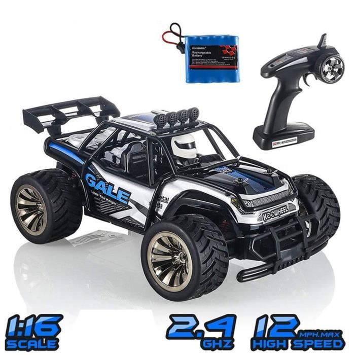 RC Voiture Telecommandee Tout Terrain 1 16 Buggy Vehicule Telecommande Tres Rapide 16km h avec 2 Rechargeable Batterie Voitures Cdiscount Jeux Jouets