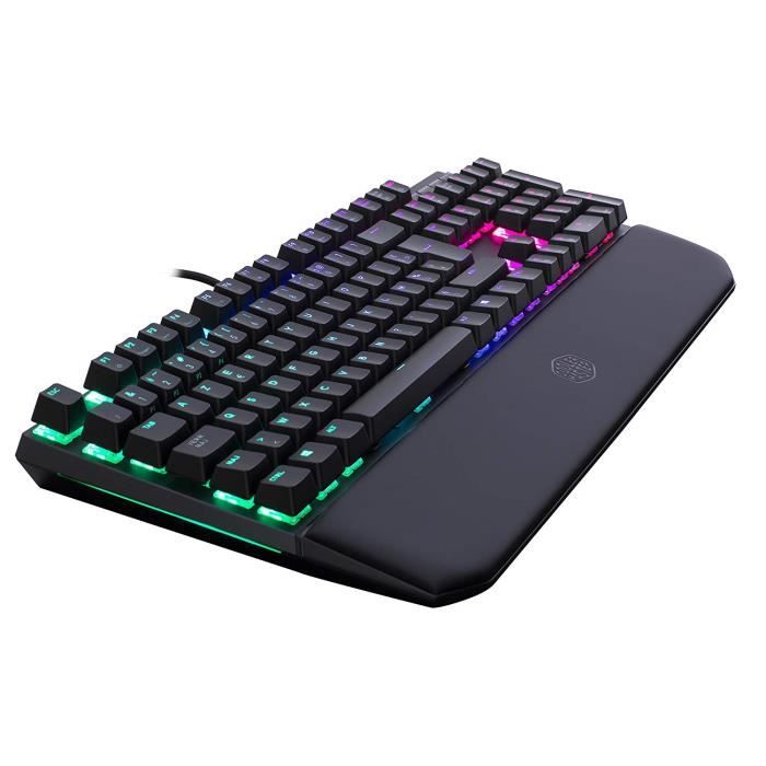 Cooler Master - MK750 Mx Red - Clavier Mécanique Gaming RGB - AZERTY (PC-Consoles) Repose-poignets amovible - Chassis aluminium