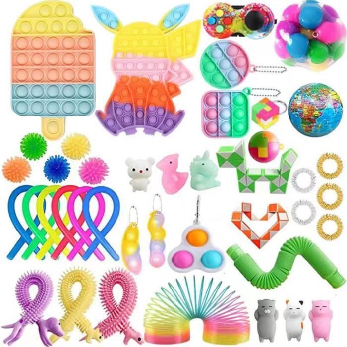 50 Jouets Anti-Stress Pour Enfants/Adultes - Set Sensoriel - Autisme, TDAH - Cadeau Anniversaire