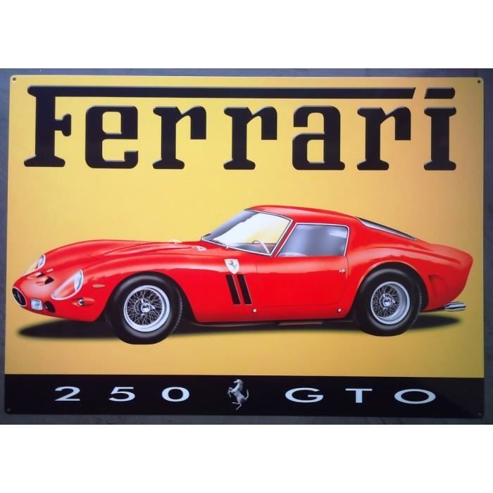 Plaque Ferrari 250 Gto Rouge Tole Pub Deco Garage Voiture Achat