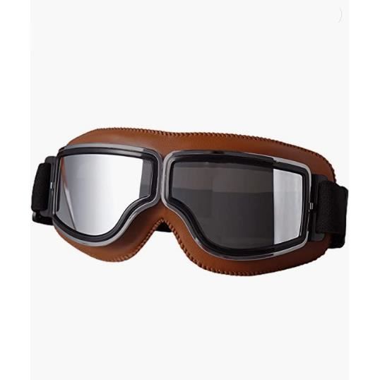 Lunettes de Moto en cuir   Lunettes de soleil Lunettes de Soleil Coupe-Vent Casques Lunettes Plein Air Equitation Ski