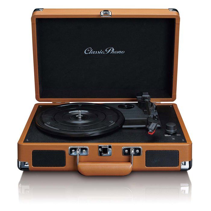 Classic Phono TT-10BN - Valise-platine avec H.P. intégrés - Marron