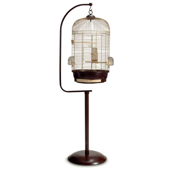 Support De Fixation Brun Pour Cage Oiseau Ronde Julia Petit