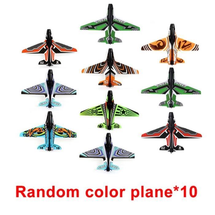 avion couleur 10 lanceur d'avion, jouet pistolet à catapulte, avion pour enfants, jeu de tir, jouets de sport