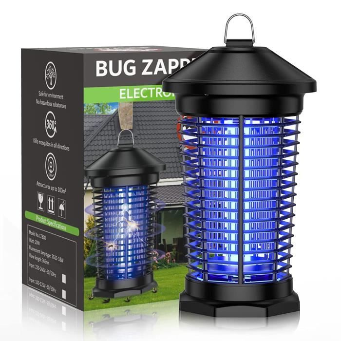 Lampe Anti Moustique, 20W UV Électrique Moustique Intérieur Extérieur