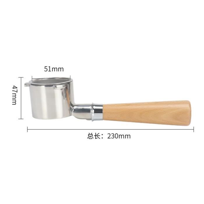 2 Porte-filtres à Café 51 Mm - Simple Et Double Tasse, Inox, Pour Cafetières Pressurisées