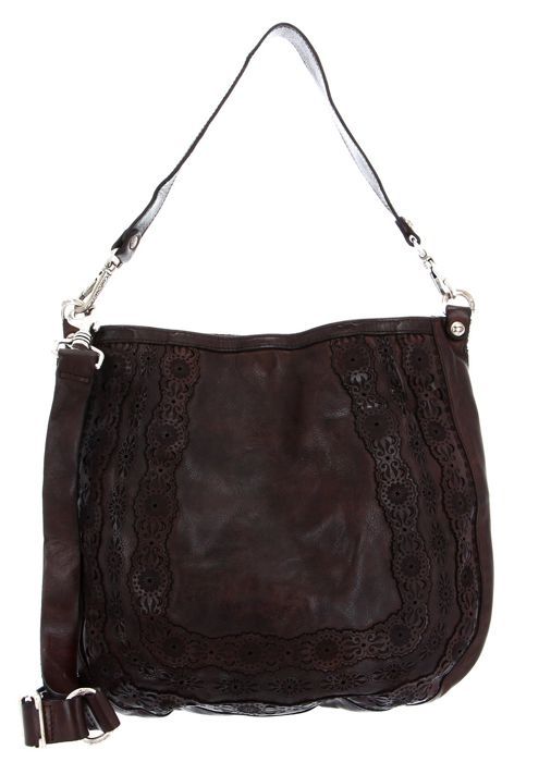 Sac Bandoulière En Cuir Noir CAMPOMAGGI 'Shoulder Bag' - Neuf Avec étiquettes, Fait En Italie
