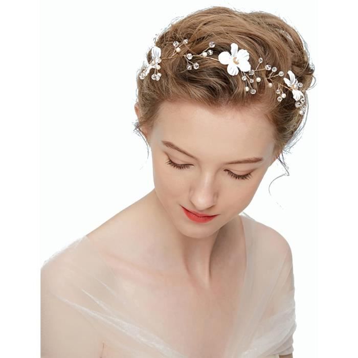 Serre-tête de luxe en strass brillant accessoires de mariage pour femmes