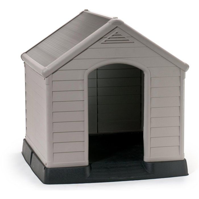 Niche pour chien - CURVER - Polypropylène - Etanche & traité anti-UV - 95 x 99 x 99 cm - Gris