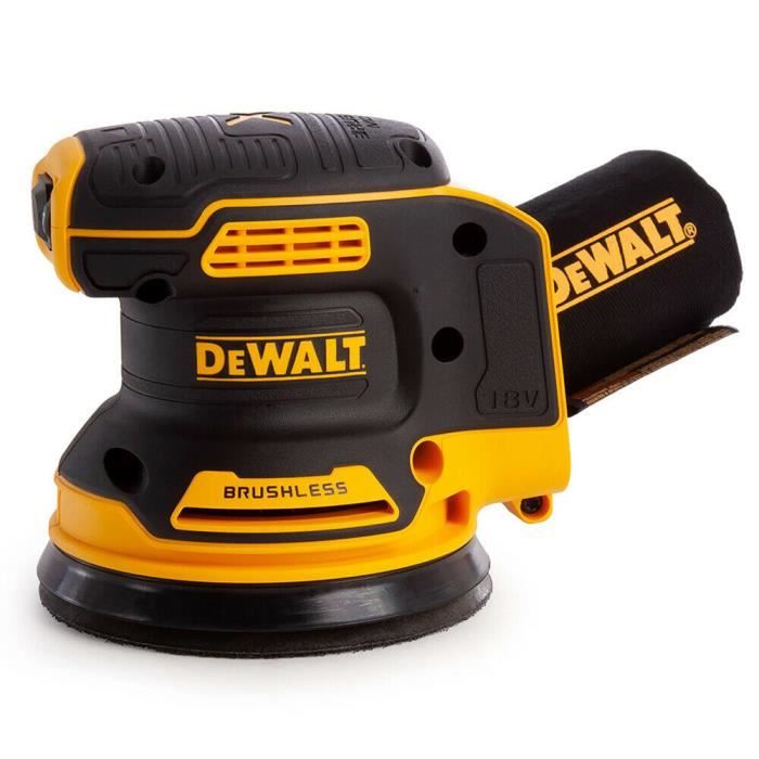ponceuse a orbite aleatoire dewalt dcw210n 18v xr li ion sans balais 125 mm cdiscount bricolage