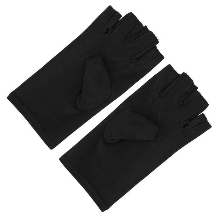 Dioche Gants anti UV Gants professionnels antiUV en fibre de coton Nail Art Gants de protection