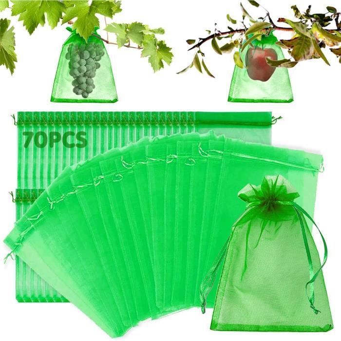 50 Pièces Sac De Protection Raisin Organza Avec Cordon - Protection Fruits Et Légumes