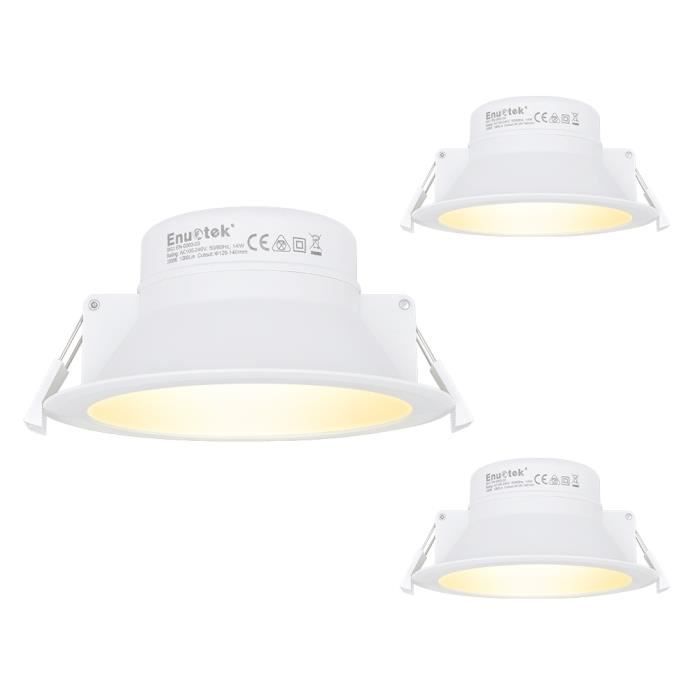 Lot Lampe LED Encastrable 8W 3 Températures – Spot Plafond Salle De Bain Cuisine IP44