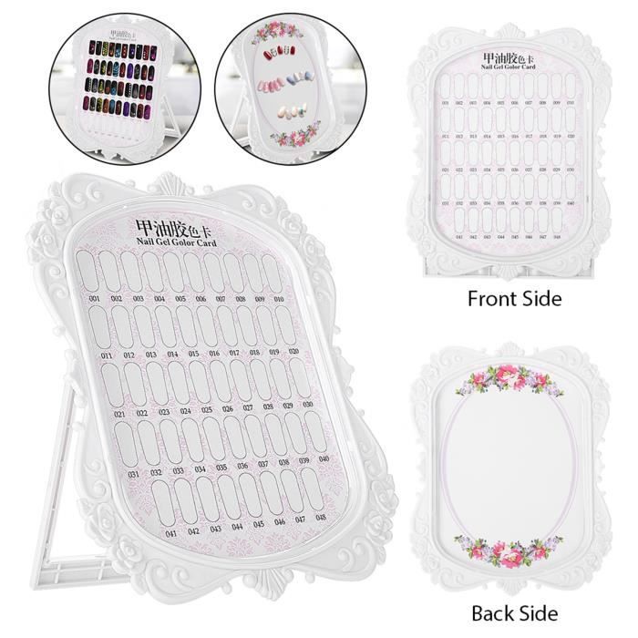 JIN-Nail Art Présentoir Fleur Design 48 Couleurs Vernis à Ongles Gel