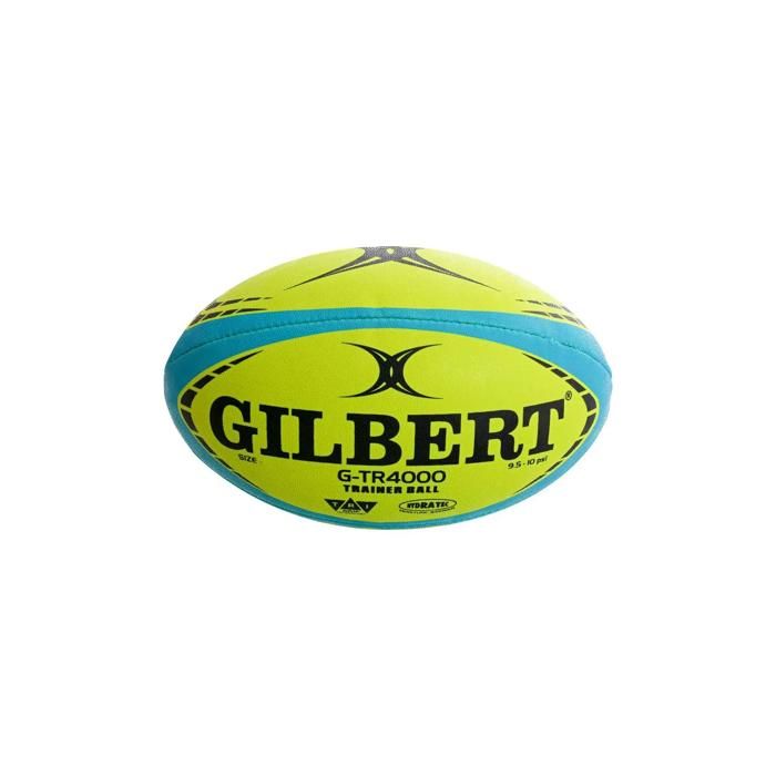 Gilbert Ballon de rugby entrainement G-TR4000 Taille 4 fluo jaune TRV Grip