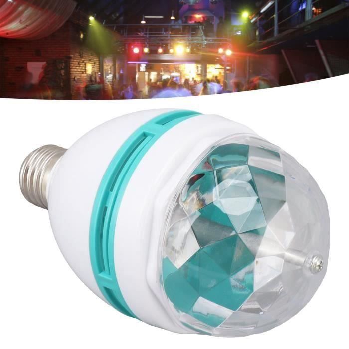 2x lampe de fête LED E27 3W RGB LED boule disco ampoule disco