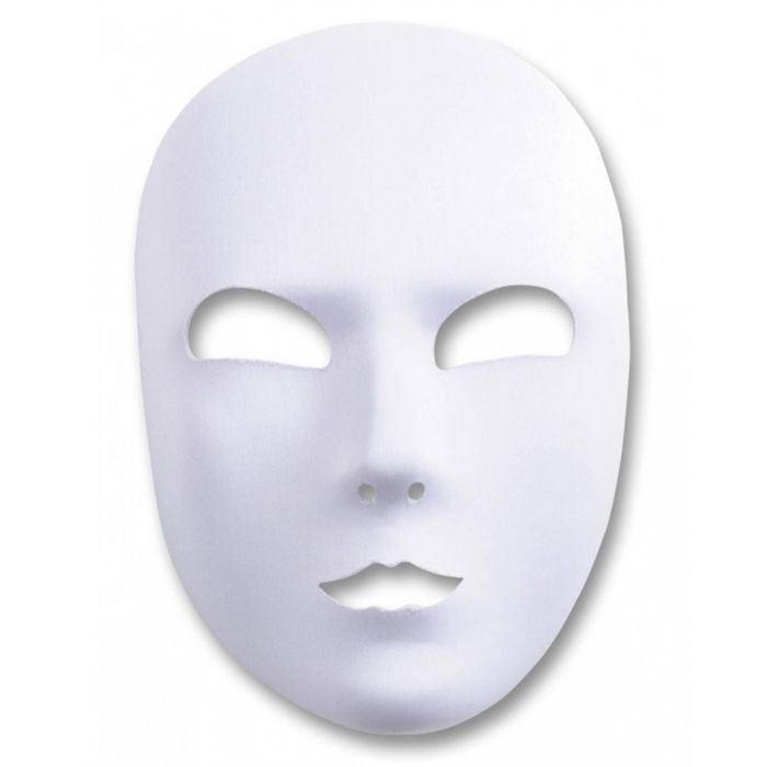 KOMBIUDA Masque Blanc Vierge – PP Non Peint – 18,5x16cm – DIY Peinture – Pour Mascarade, Carnaval, Cours D'Art