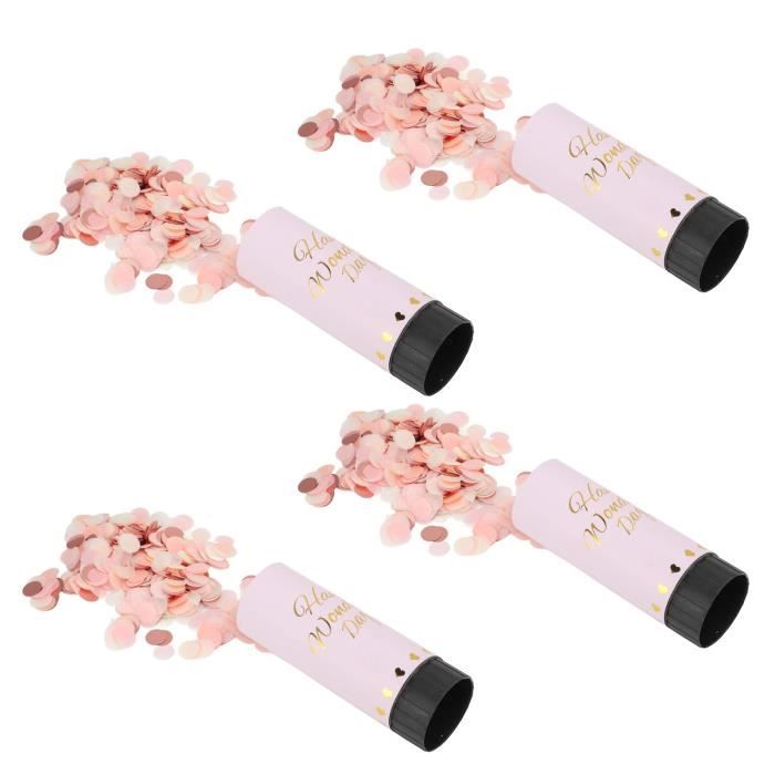 Canon à Confettis Mariage - Lot De 4, Blanc, Papier Biodégradable, Pour Fêtes, Anniversaires - 3