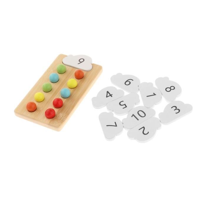 Jeu de calcul addition soustraction 109 plaquettes bois Jeu de calcul addition soustraction 109 plaquettes bois
