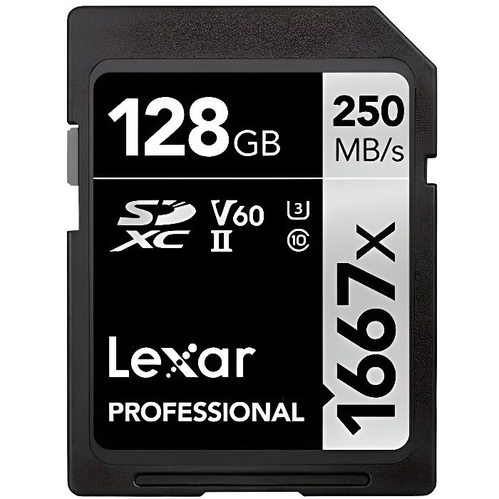Carte Lexar Professional 1667x 128 Go SDXC UHS-II LSD128CB1667