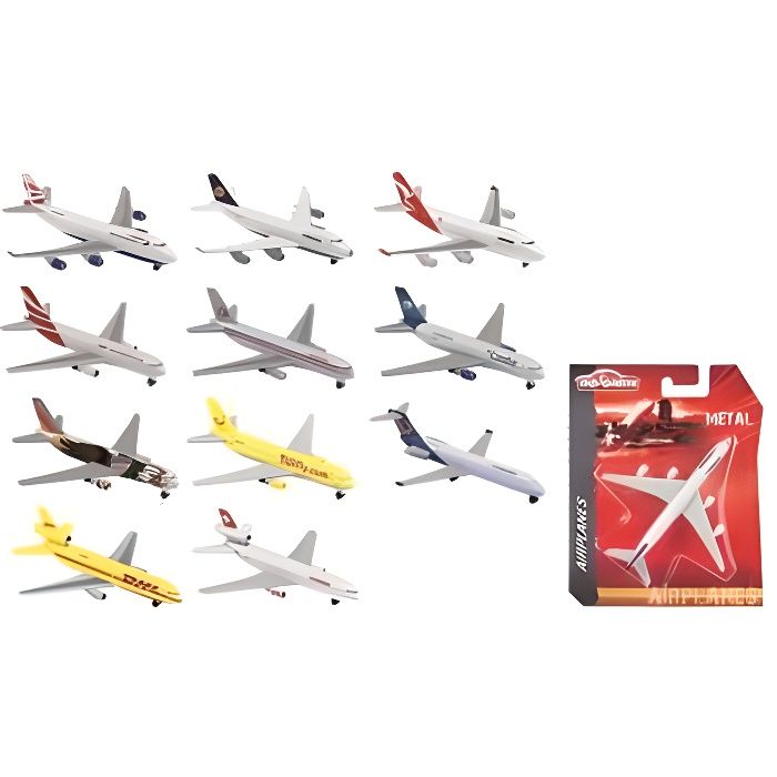Avion en métal - MAJORETTE - Collection d'avions sous licence - Blanc - Enfant - Multicolore