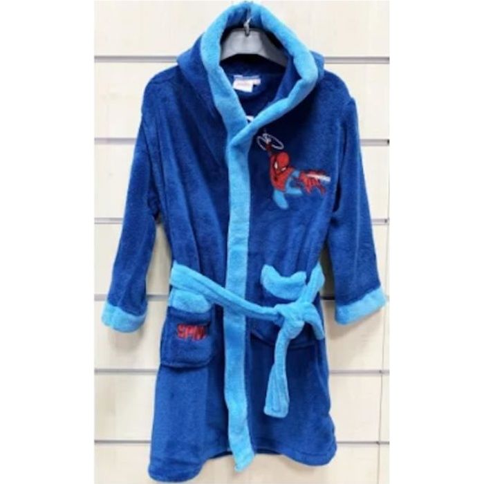 Mgs33 Peignoir Enfant Spiderman Taille 7 Ans Ans Bleu Tout Doux Couleur Aleatoire Cdiscount Maison