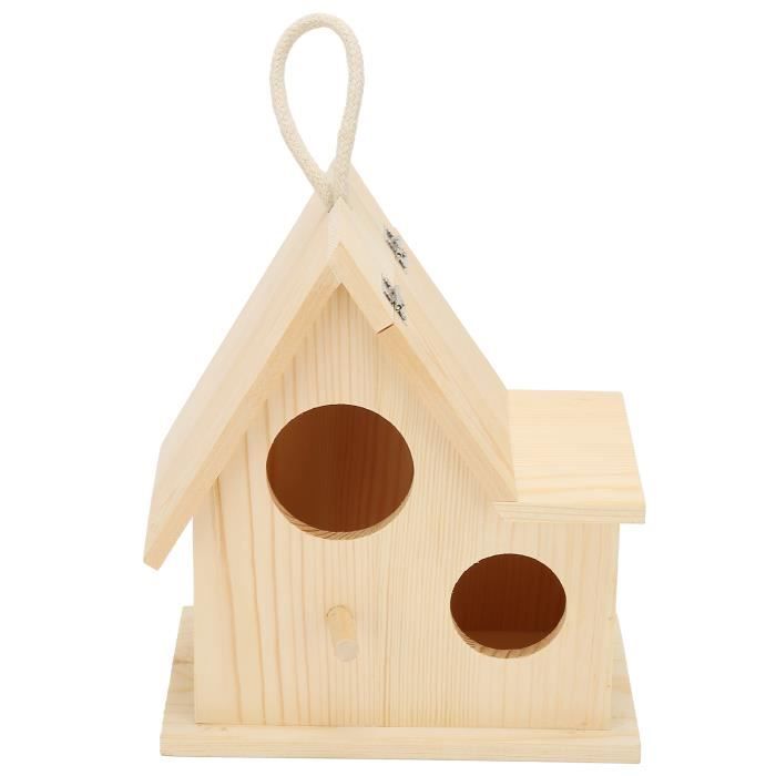 Meilleurs prix pour minifinker Maison d'oiseau Nids d'Oiseaux en Bois Nichoir Extérieur Box d'Élevage Cage à Oiseaux pour Balcon Jardin jardin filet