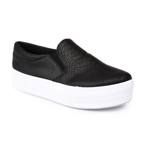 slip on noir croco