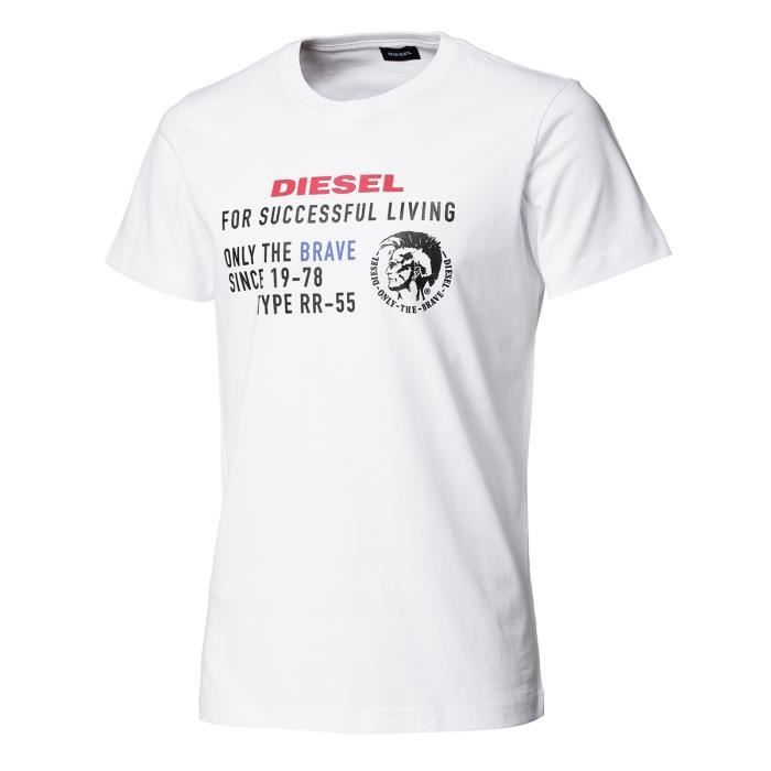 T-Shirt Diesel Diego XB homme blanc.