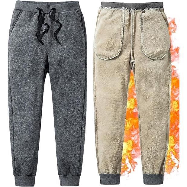 Pantalon De Jogging Femme Doublé Polaire - Chaud Hiver, Taille élastique Avec Cordon, Poches, Pour Détente, Yoga, Sorties