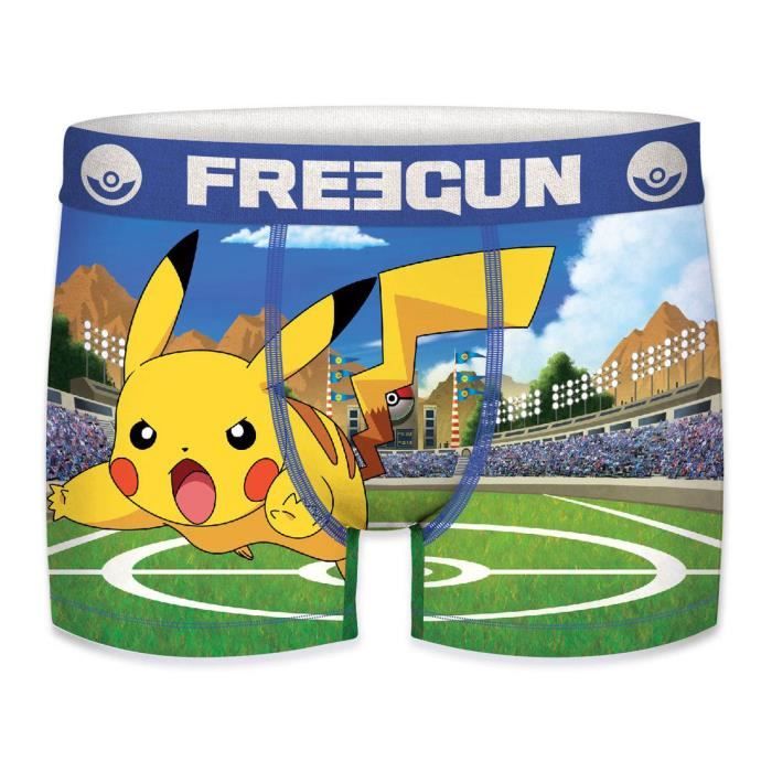 FREEGUN Pokemon Boxer pour homme avec imprim s de Picachu et logo