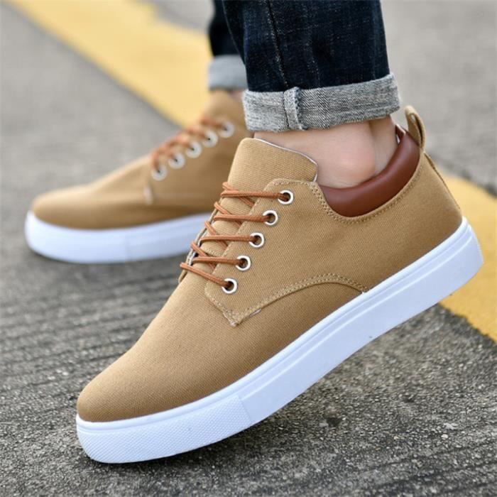 BASKET Homme - Chaussures de sport loisir simple classique - marron YH™  Marron - Cdiscount Chaussures