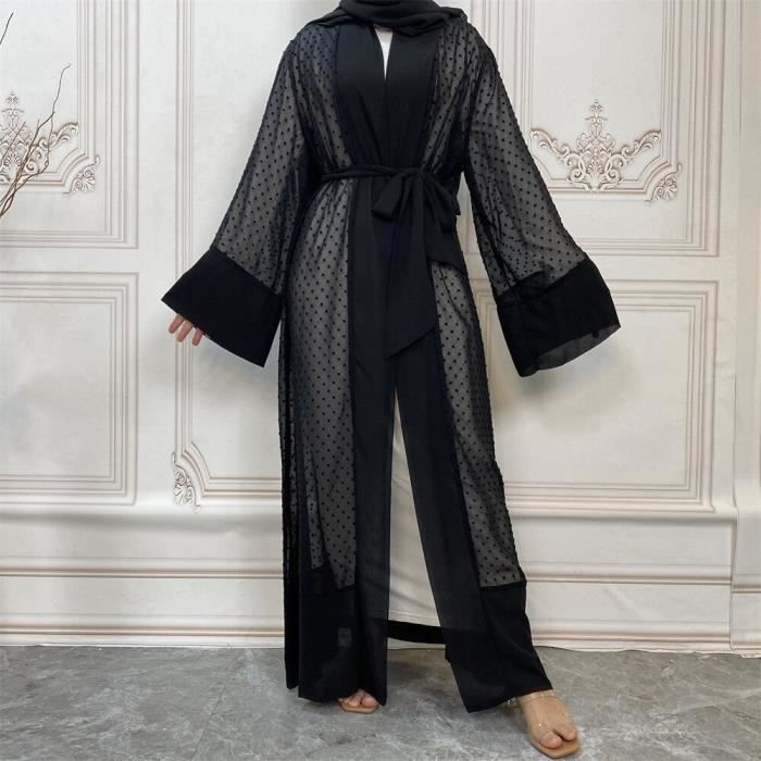 Ouvert Abaya Kimono Femme Musulmane Arabe Hijab Musulman Robe