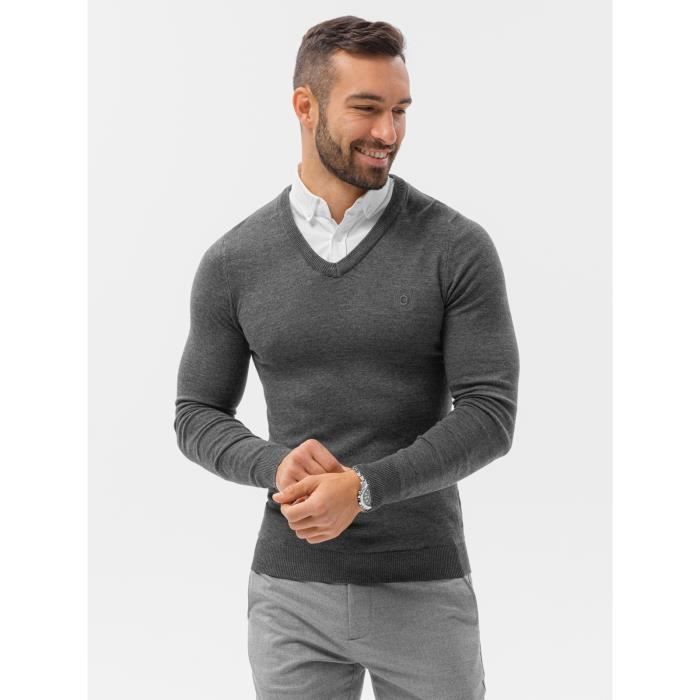Pull gris chemise sales