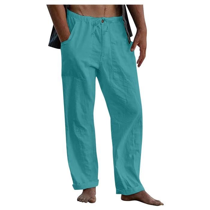 Pantalon coton homme taille élastiquée 2025