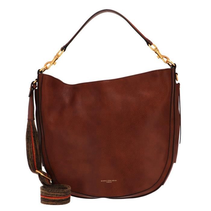GIANNI CHIARINI Borsa Pelle Shoulderbag Miele [109831] Achat / Vente