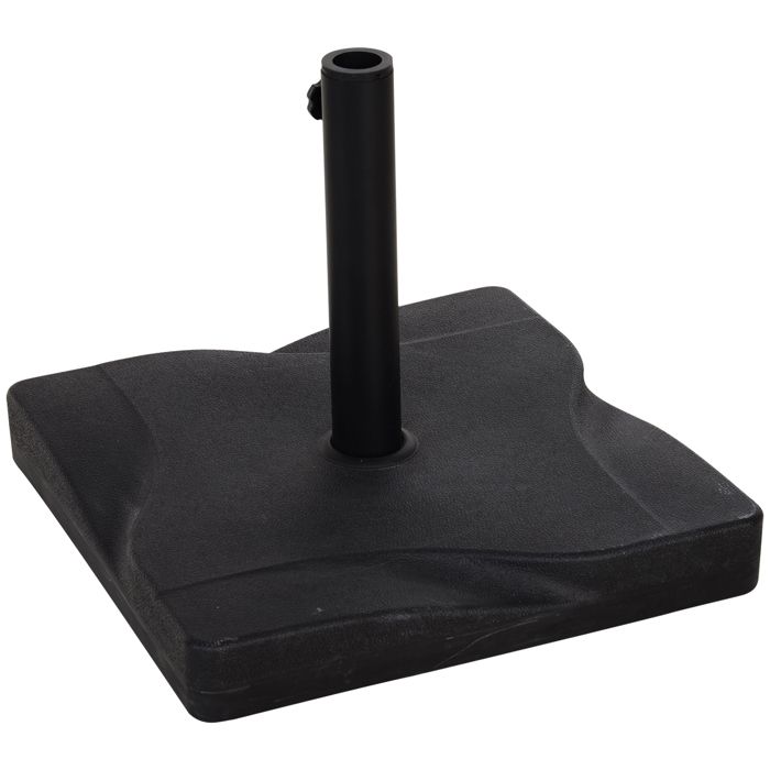 pied de parasol base de lestage parasol carre dim 41l x 41i x 35h cm poids net 20 kg ciment hdpe noir 41x41x32cm noir cdiscount jardin