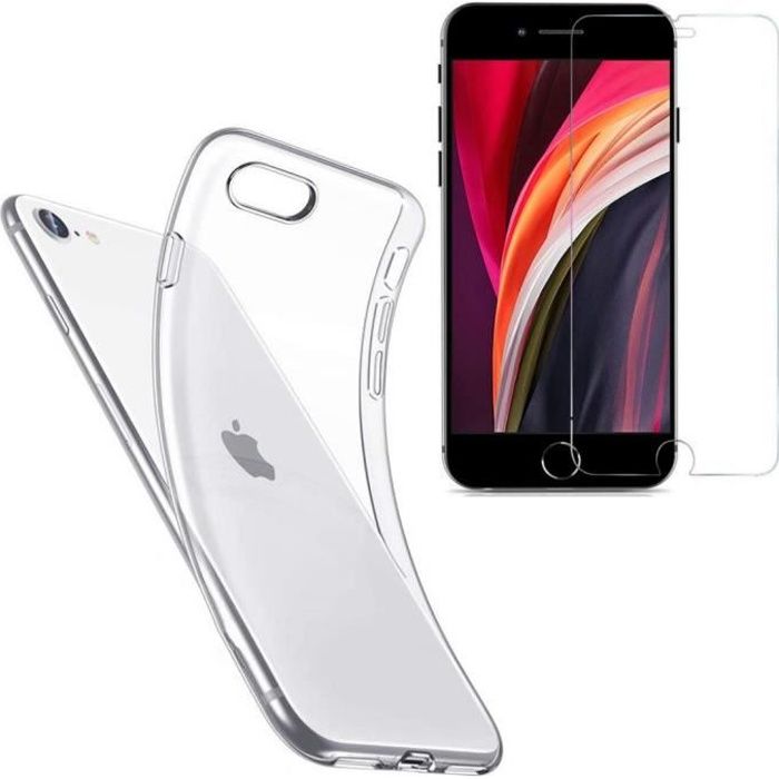 Coque IPhone SE En Silicone Transparent NOVAGO - Anti-chocs, Protectrice Et Légère - Neuf Sous Blister
