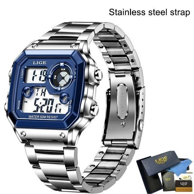 Montre Numérique Militaire De Luxe - Édition Sylver Black - Neuve Avec étiquettes