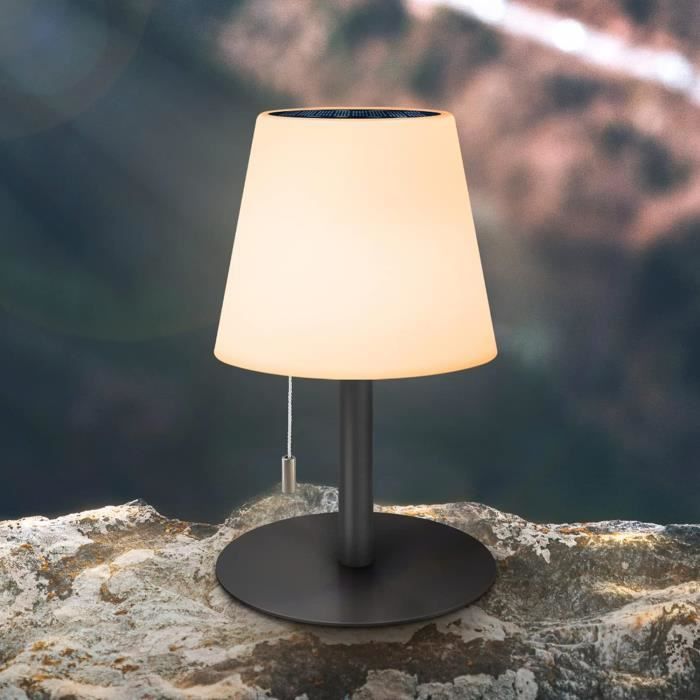 Boadw Lampe De Table Solaire Extérieure Dimmable 2 Pièces - Rechargeable USB & Solaire, Lumière Blanche Chaude Pour Jardin, Camping & Intérieur