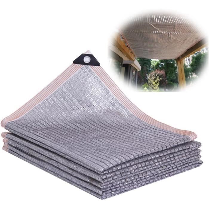 Filet D'ombrage Aluminé 85% Réflexion - 3x2 M - Avec œillets - Pour Voiture, Chien, Jardin, Toit, Tente - 1