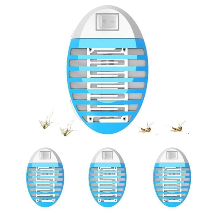 Lampe Anti-Moustiques 4 Pack - Tueur D'Insectes Électrique UV, Silencieux, Pour Intérieur - Surface Jusqu'à 20 M² - 7