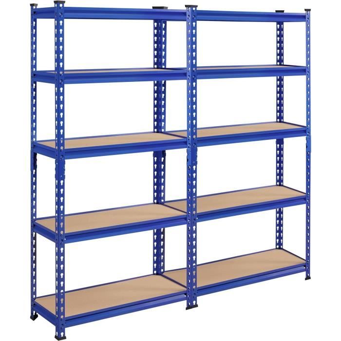 Étagère Charge Lourde 115x80x30cm Galvanisée 4 Niveaux 175kg - Rangement Garage, Cave & Atelier