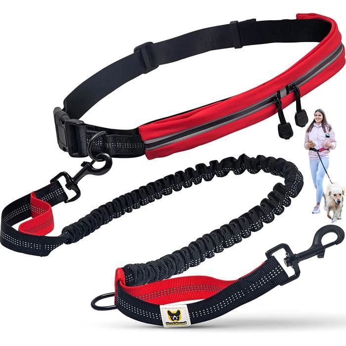 Hundefreund Laisse de Jogging avec Ceinture Laisse pour Canicross de 120 a 180 cm pour Chiens de Taille Moyenne a Grande Faite110 Cdiscount