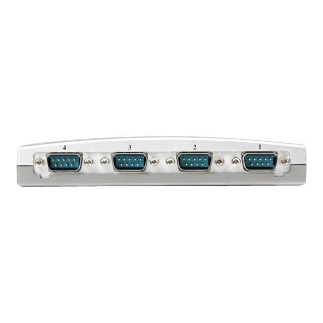 STARTECH Hub série RS232 à 4 ports - Adaptateur USB vers 4x DB9 RS232 alimenté par bus - USB - PC, Mac - 4 x Nombre de ports